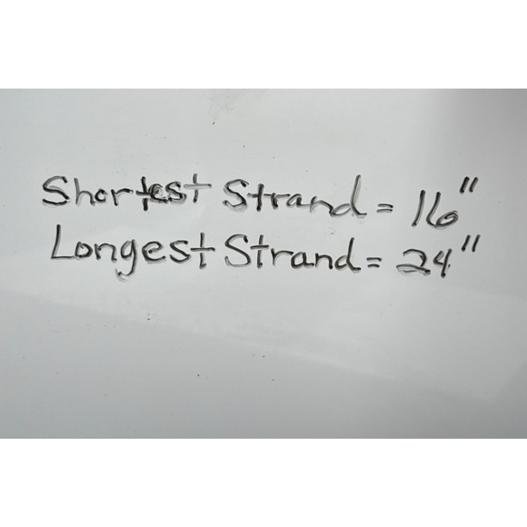 Vintage Multistrand Necklace 16" Graduated White and Gold Tone Layered Chains - Picture 8 of 8